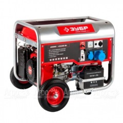 Бензогенератор Зубр ЗЭСБ-4500-ЭНА 4.5 кВт с автозапуском и колесами в Волжском