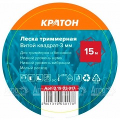 Леска триммерная Кратон Витой квадрат-3 мм в Волжском