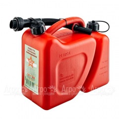 Канистра пластиковая комбинированная Звезда 5+2 л с заливным устройством в Волжском