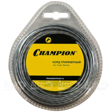 Корд триммерный Champion Alu Twist 3.0мм, 60м (витой)+нож  в Волжском