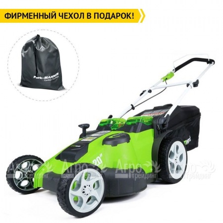 Газонокосилка аккумуляторная GreenWorks G-Max G40LM49DB 40V 49 см Twin Force (без батареи и зарядного устройства)  в Волжском