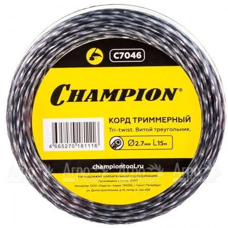 Корд триммерный Champion Tri-twist 2.7мм, 15м (витой треугольник)  в Волжском
