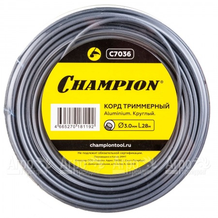Корд триммерный Champion Aluminium 3.0мм, 28м (круглый)  в Волжском