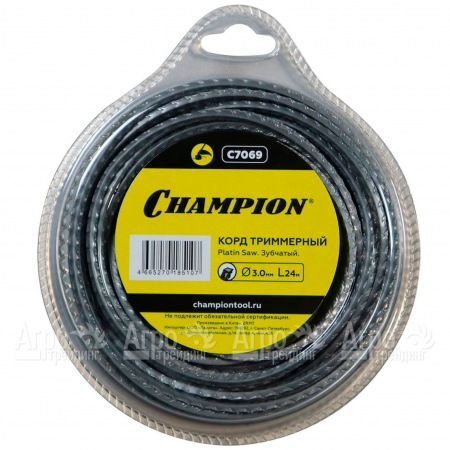 Корд триммерный Champion Platin Saw 3.0мм, 24м (зубчатый)  в Волжском