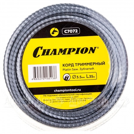 Корд триммерный Champion Platin Saw 3.5мм, 35м (зубчатый)+нож  в Волжском
