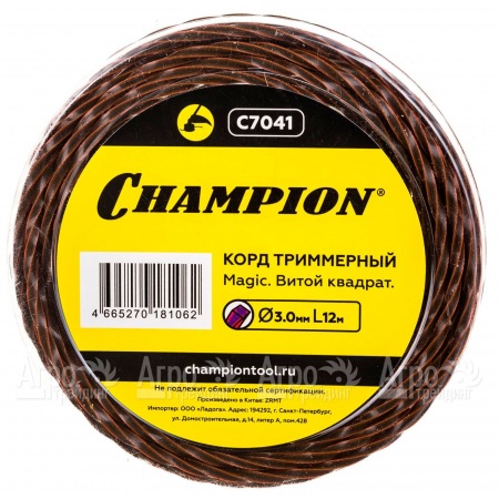 Корд триммерный Champion Magic 3мм, 12м (витой квадрат)  в Волжском