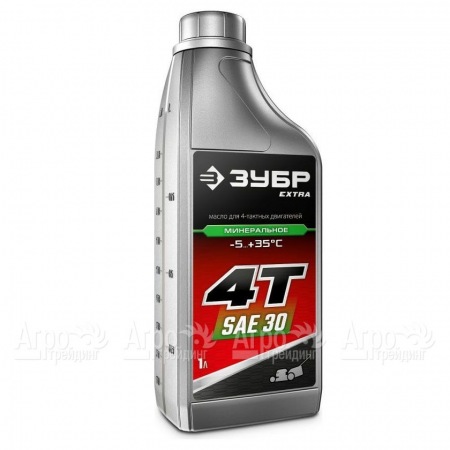 Масло минеральное Зубр Extra 4Т-SAE 30 1 л для 4-х тактных двигателей  в Волжском