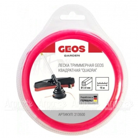 Леска триммерная квадратная GEOS by Al-Ko Quadra 3.0 мм, 15 м в блистере в Волжском