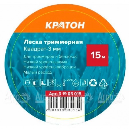 Леска триммерная Кратон Квадрат-3 мм  в Волжском