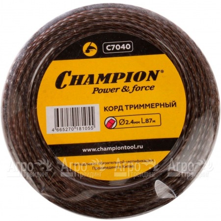 Корд триммерный Champion Magic 2.4мм, 87м (витой квадрат)+нож  в Волжском