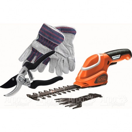 Ножницы аккумуляторные для травы Black+Decker GSL 700 KIT-QW в Волжском