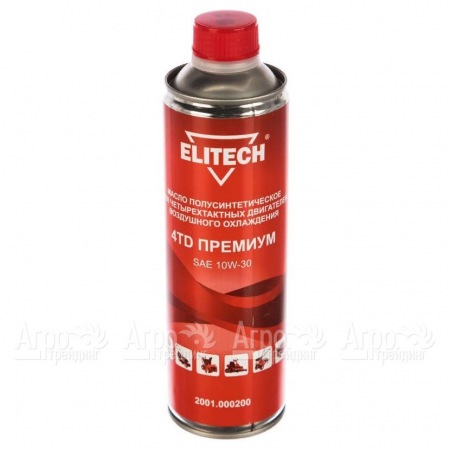 Масло моторное полусинтетическое Elitech 2001.000200 SAE 10W-30 0.6 л для 4-х тактных двигателей в Волжском