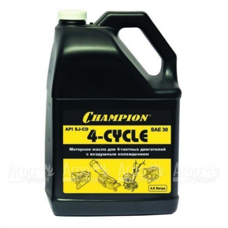 Масло минеральное Champion SAE30 4 л для 4-х тактных двигателей  в Волжском