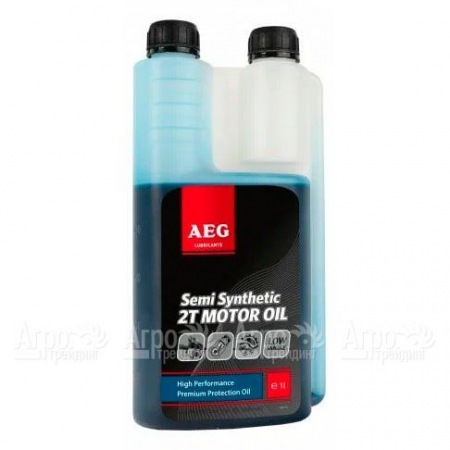 Масло п/с с дозатором AEG Semi Synthetic 2T Motor Oil API TC 1 л для 2-х тактных двигателей  в Волжском