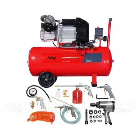 Компрессор масляный Fubag Auto Master Kit VDC/50 + набор из 10 предметов в Волжском