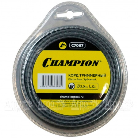 Корд триммерный Champion Platin Saw 3.0мм, 12м (зубчатый)  в Волжском