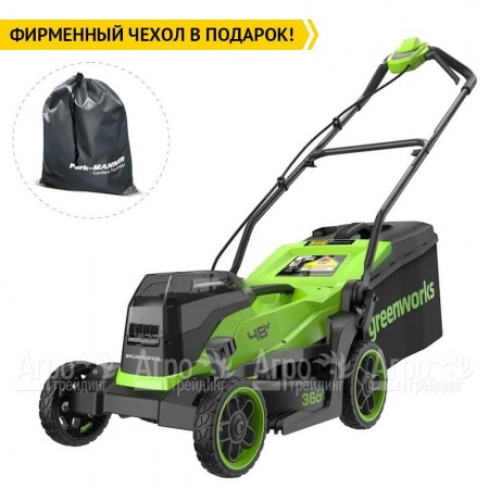Газонокосилка аккумуляторная GreenWorks GD24X2LM361 2х4 Ач  в Волжском