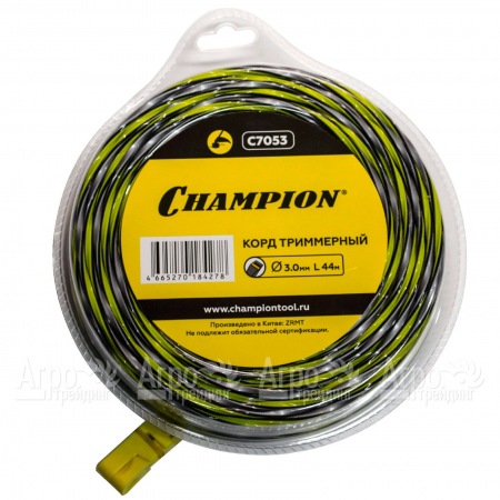 Корд триммерный Champion Tornado 3.0мм, 44м (витой квадрат)  в Волжском