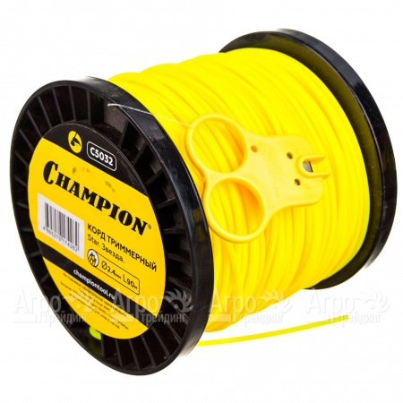 Корд триммерный Champion Star 2.4мм, 90м (звезда)+нож  в Волжском